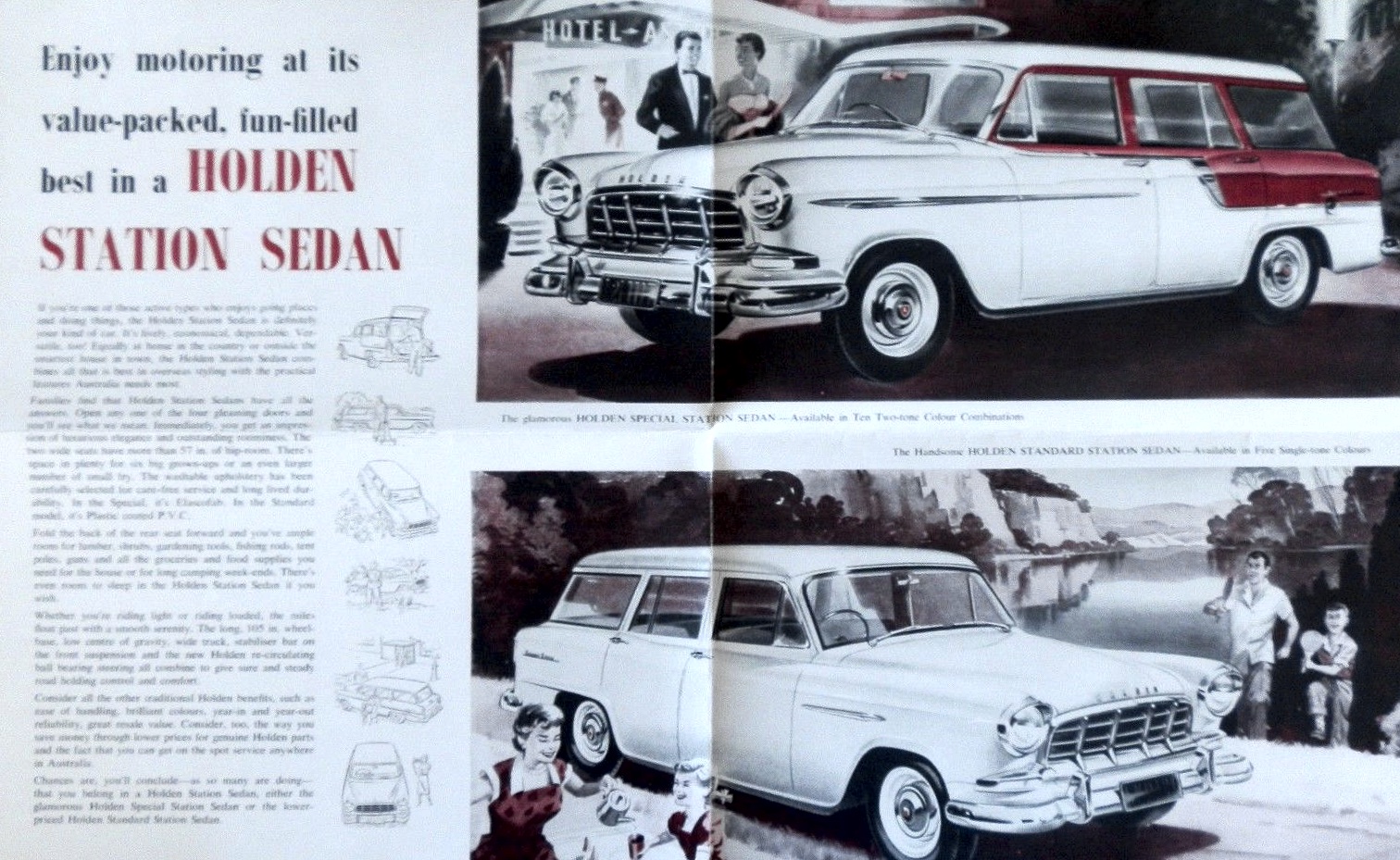 1958 Holden FC Station Sedan Brochure Page 1